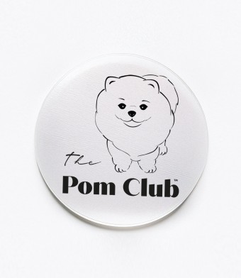 [CHIC400] PRŮHLEDNÁ SAMOLEPKA POMERANIAN  The Pom Club 110 mm