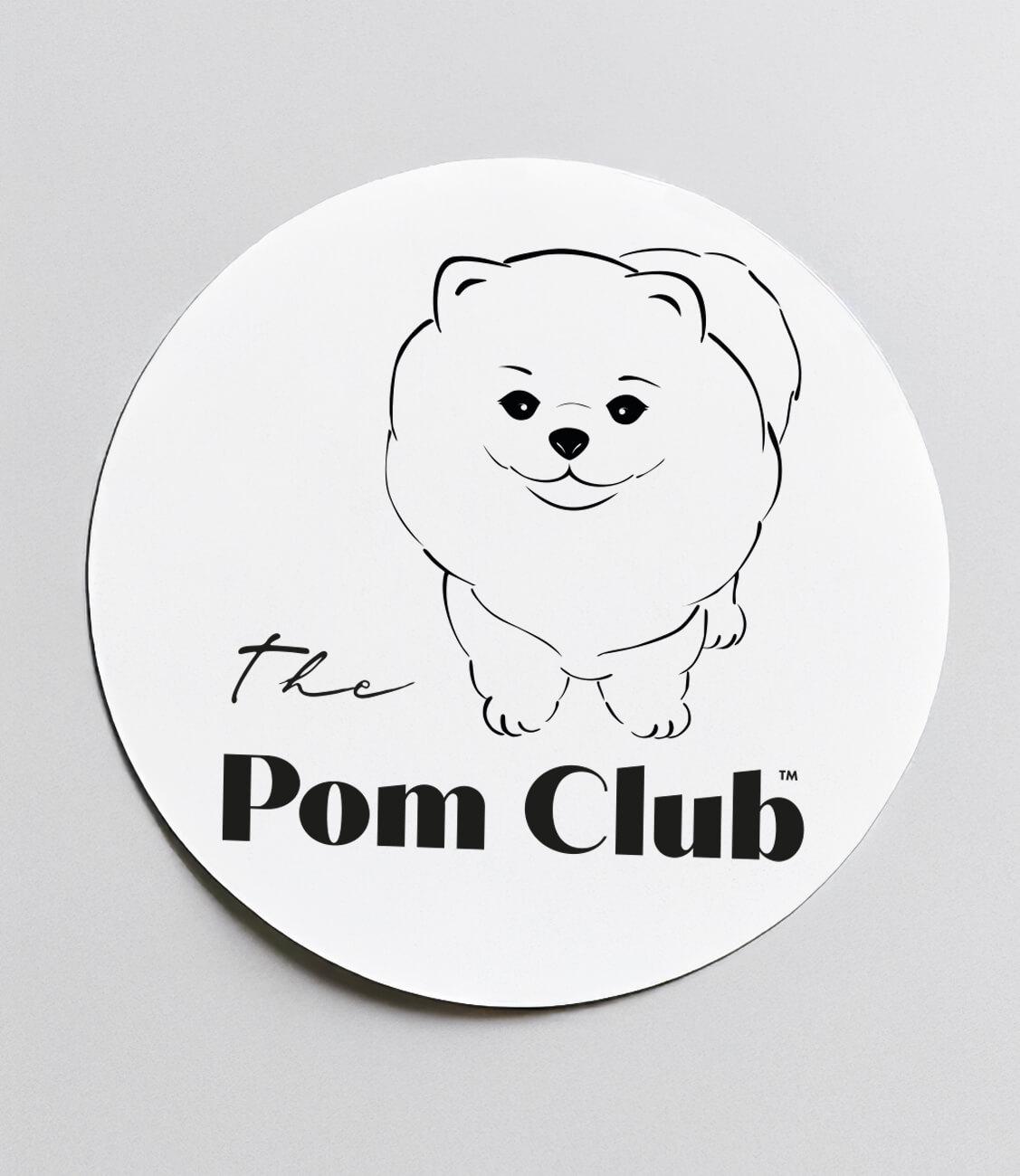 [CHIC403] VELKÁ BÍLÁ SAMOLEPKA  The Pom Club 130 mm