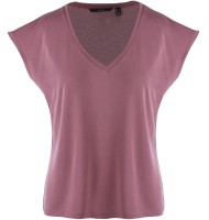 RŮŽOVÉ TRIČKO Z MODALU S VÝSTŘIHEM Vero Moda