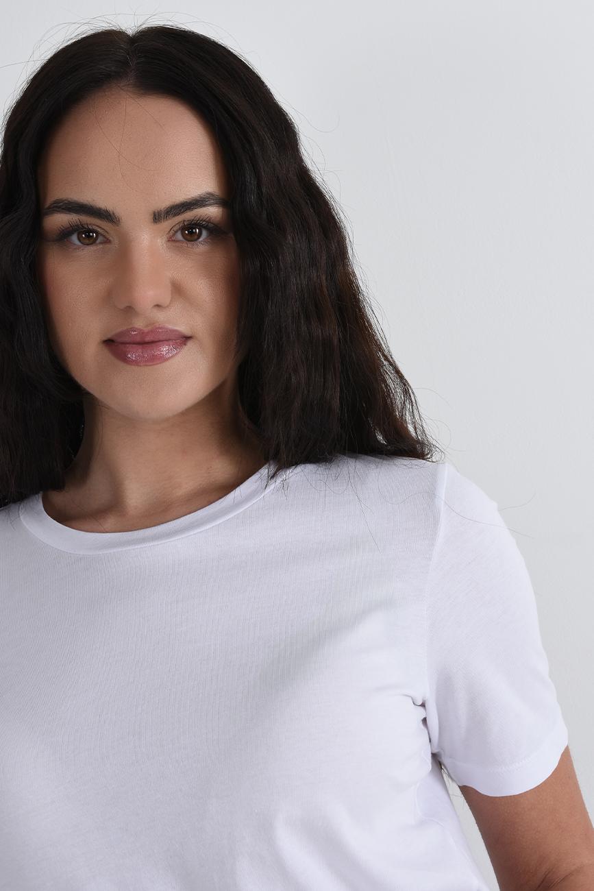 [ONLY230] DÁMSKÉ BÍLÉ TRIČKO S KRÁTKÝM RUKÁVEM