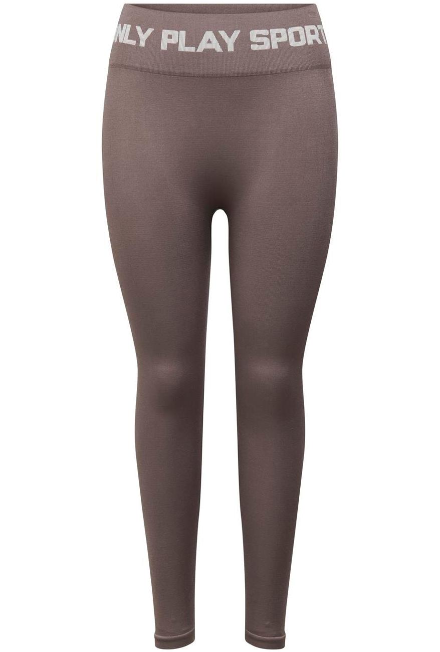 [ONLYP66] HNĚDÉ FITNESS LEGÍNY S VYSOKÝM PASEM