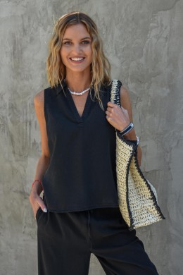 [VRM781] ČERNÝ TOP BEZ RUKÁVŮ