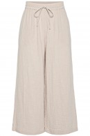 BÉŽOVÉ MUŠELÍNOVÉ CULOTTES KALHOTY Pieces