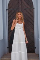 LETNÍ DLOUHÉ BOHO ŠATY BÍLÉ Vero Moda