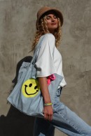 DŽÍNOVÁ TAŠKA PECA DEL SOL neon smile