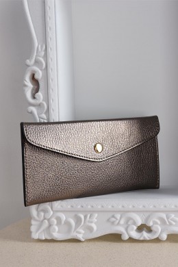 [PDS65] VELKÁ KOŽENÁ PENĚŽENKA  Metallic Brown